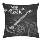 Guitar Cotton Cushion Cover, Love The Rock Music