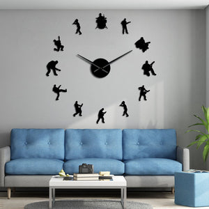 Drummer Music Rock Band DIY Giant Wall Clock