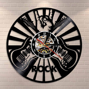 Rock Hand Sign Wall Clock