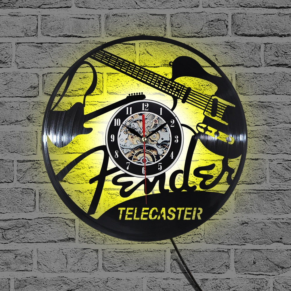 Fender Guitar Wall Clock Relogio De Parede