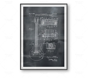 Guitar Patent Print Electric Guitar Poster