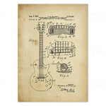 Guitar Patent Print Electric Guitar Poster