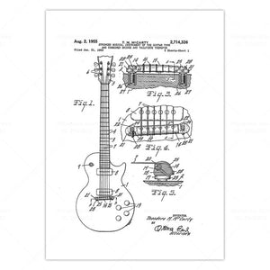 Guitar Patent Print Electric Guitar Poster