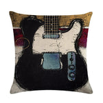 Oil Painting Guitar Cushion Covers