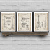 Guitar Patent Blueprints Vintage Posters