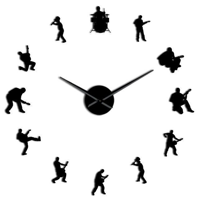 Drummer Music Rock Band DIY Giant Wall Clock