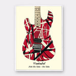 Famous guitars on Art Canvas Poster