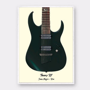 Famous guitars on Art Canvas Poster