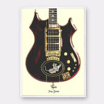 Famous guitars on Art Canvas Poster