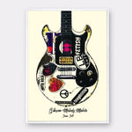 Famous guitars on Art Canvas Poster