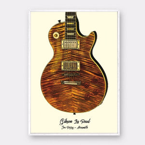 Famous guitars on Art Canvas Poster