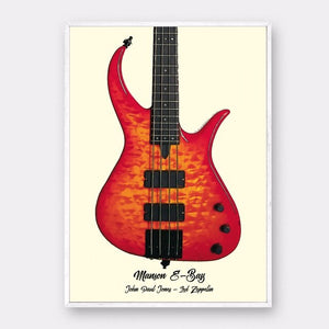 Famous guitars on Art Canvas Poster