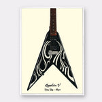 Famous guitars on Art Canvas Poster