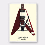 Famous guitars on Art Canvas Poster