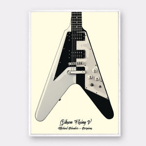 Famous guitars on Art Canvas Poster