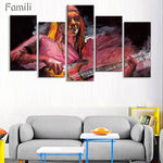 5 Piece Canvas Art Guitar Music Player Paintings