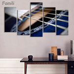 5 Piece Canvas Art Guitar Music Player Paintings