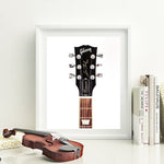 Gibson Les Paul Head Stock Print Poster