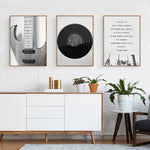 Music Guitar Set Pictures Wall Art Print