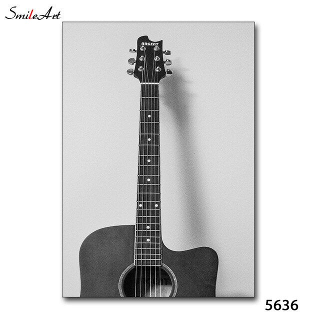 Funny Guitar Print On Canvas Wall Art