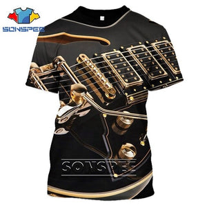 Fashion T-Shirt 3D Men/Women Funny Hip Hop Guitar Bass