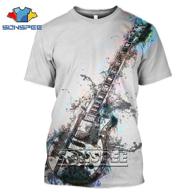 Fashion T-Shirt 3D Men/Women Funny Hip Hop Guitar Bass