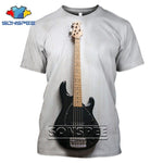 Fashion T-Shirt 3D Men/Women Funny Hip Hop Guitar Bass