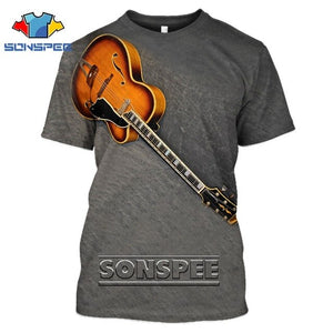 Fashion T-Shirt 3D Men/Women Funny Hip Hop Guitar Bass