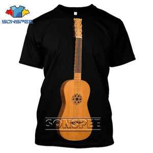 Fashion T-Shirt 3D Men/Women Funny Hip Hop Guitar Bass