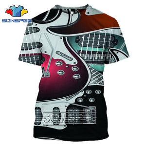 Fashion T-Shirt 3D Men/Women Funny Hip Hop Guitar Bass