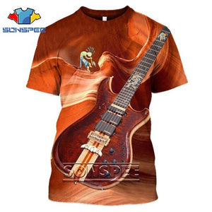 Fashion T-Shirt 3D Men/Women Funny Hip Hop Guitar Bass