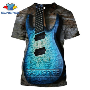 Fashion T-Shirt 3D Men/Women Funny Hip Hop Guitar Bass