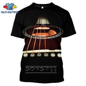 Fashion T-Shirt 3D Men/Women Funny Hip Hop Guitar Bass