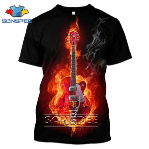 Fashion T-Shirt 3D Men/Women Funny Hip Hop Guitar Bass