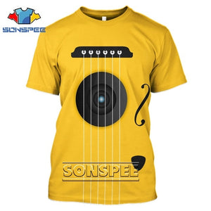 Fashion T-Shirt 3D Men/Women Funny Hip Hop Guitar Bass