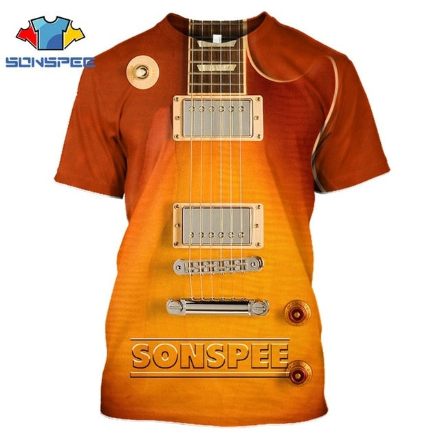 Fashion T-Shirt 3D Men/Women Funny Hip Hop Guitar Bass