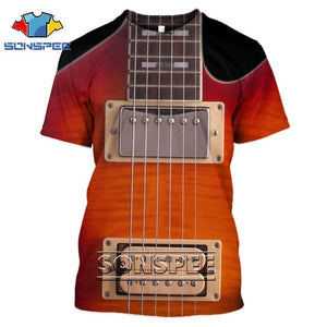 Fashion T-Shirt 3D Men/Women Funny Hip Hop Guitar Bass