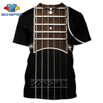 Fashion T-Shirt 3D Men/Women Funny Hip Hop Guitar Bass