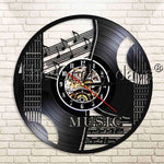 Musical Instrument Vinyl Record Wall LED Clock