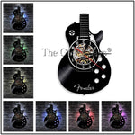 Musical Instrument Vinyl Record Wall LED Clock