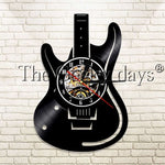 Musical Instrument Vinyl Record Wall LED Clock