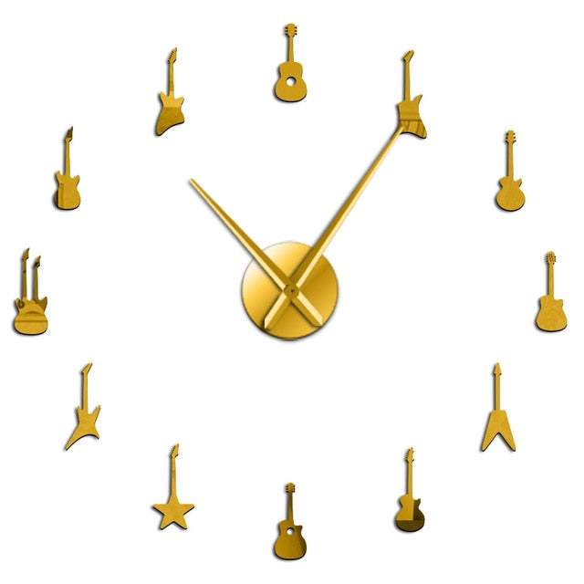 Guitar Variety DIY Giant Wall Clock