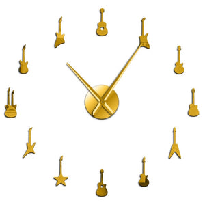 Guitar Variety DIY Giant Wall Clock