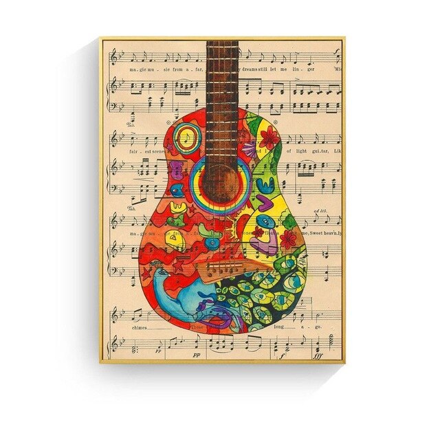 Guitar Sheet Music Canvas Print