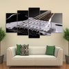 5 Panel Electric Guitar Canvas Art Print