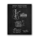 Fender Electric Guitar Stratocaster Print Posters