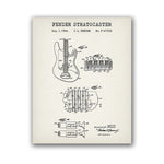 Fender Electric Guitar Stratocaster Print Posters