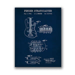 Fender Electric Guitar Stratocaster Print Posters