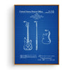 Fender Bass Guitar Patent Silk Fabric Poster