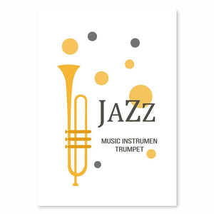 Jazz Music Guitar Bass, Saxophone & Trumpet